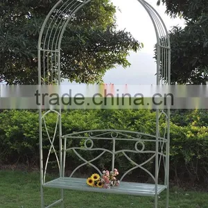 Very Nice Antique Metal Garden Arch Outdoor Furniture thumbnail-2