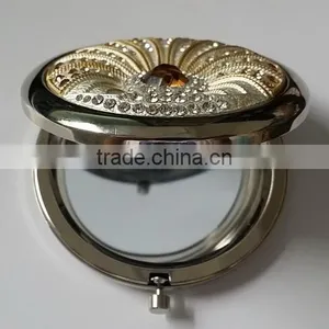 Quality Folding Pocket Mirror ,peacock Design Compact Mirror thumbnail-2