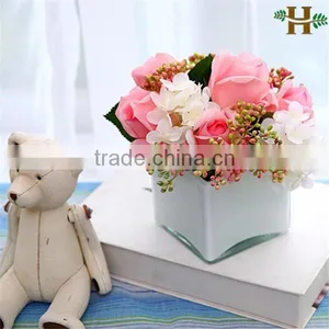 Cheap Clear Cube Glass Vases Wholesale thumbnail-6