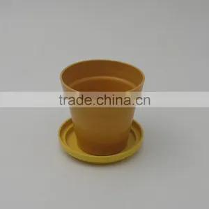 Anhui Green Wholesale Popular Square Bamboo Fibre Mini Plant Pot, Flower Pot thumbnail-4