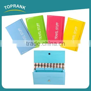 Toprank Hot Selling PVC Folding Plastic Document Wallet Ticket Passport Document Travel Wallet Holder thumbnail-1