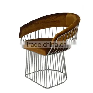OEM Metal Chair Frames Hot Sale Beauty Dining Room Metal Wire Chair thumbnail-1