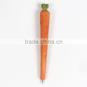 Lovely Carrot-shaped Wooden Ballpoint Pen thumbnail-1