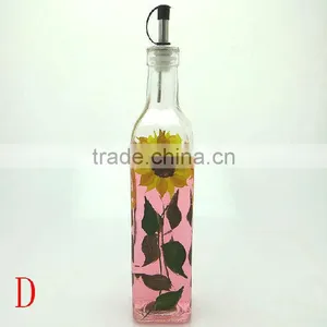 Square Glass Oil Bottle With Printing thumbnail-1