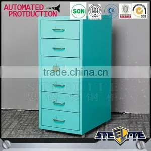 Bedroom Furniture Decoration Wholesale 6 Drawer Mobile File Cabinet With Wheels thumbnail-4