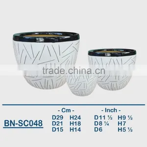 Vietnamese Ceramic Indoor Pot/ Indoor Planter BN-SC048 thumbnail-1