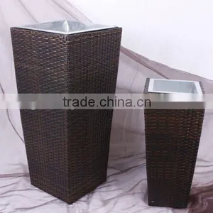 Plastic Rattan Planter thumbnail-1