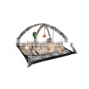Cat Activity Center With Hanging Toy Balls, Mice & More - Helps Cats Get Exercise & Stay Active thumbnail-1