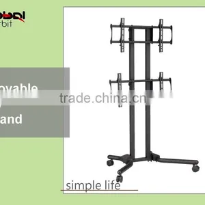 Adjustable in Height Monitor Display Stand, TV Movable Floor Bracket Stand thumbnail-3
