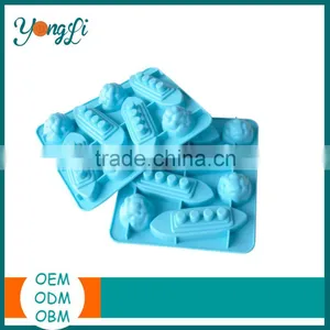 DIY Silicone Rubber Warship Shape Cake Mold Bakery Equipment thumbnail-1
