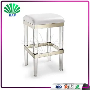 Modern Acrylic Bar Stool Changing Room Clear Plexiglass Stool Dressing Table Stool thumbnail-1