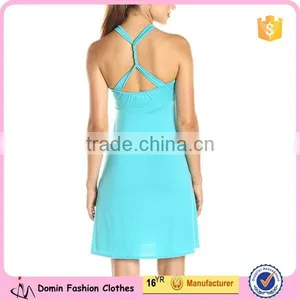 Newest Women's Spaghetti Strap High Waist Knit Dress thumbnail-2