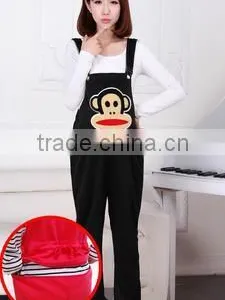 Maternity Spring Spring Fashion Big Yards Pregnant Women Trousers/zipper Suspenders/denim Wear Suspenders thumbnail-5