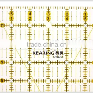 Kearing Pro 12*6 Inches Acrylic Fabric Patchwork Quilting Ruler With Grid Scale Angle for Sewing Dressmaking#KPR1206 thumbnail-2