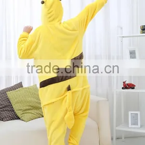 Flannel Cartoon Adult Animal Jumpsuit Animal Pajamas Jumpsuit Pikachu Design thumbnail-2