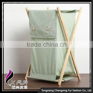 Unique Foldable Cotton Linen Washing Clothes Laundry Basket Bag Hamper Storage thumbnail-1