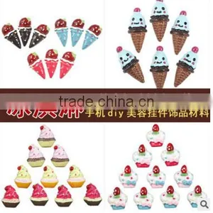 Ice-cream Cone Design Resin Charms High Imitation Ice-cream Cone Phone Sticker Accessories for Children Gifts thumbnail-1