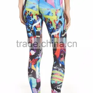 Custom Design Women Yoga High Waist Sport Leggings Digital Print Fitness Pants thumbnail-2