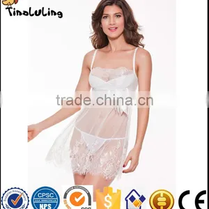 Sexy Bud Silk Bow Skirt Sexy Lingerie Hot Transparent Tight Women's Pajamas thumbnail-1