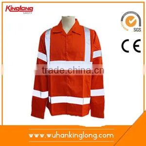Cheap 100% Polyester High Reflective Safety 2 Tone Color Polo Shirts for Man thumbnail-1