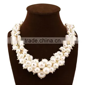Zm33314a Simple Women Elegant Faux Pearl Wedding Necklace for Ladies thumbnail-1