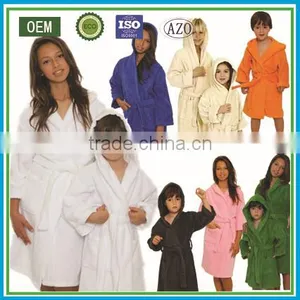 100 Cotton Kids Terry Hooded Bathrobes thumbnail-1