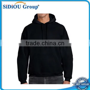 Mens Plain Polyester Cotton Fleece Hoodie thumbnail-1