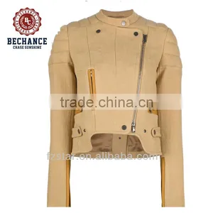 Woman Yellow 100% Cotton Coat NA019 thumbnail-1