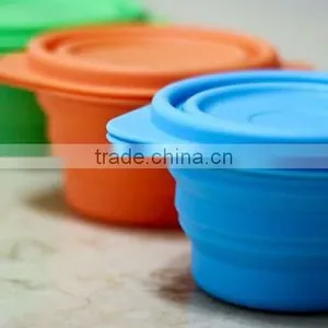 OEM, Many Colors,Silicone Baby Suction Bowls With Lid,kids Silicone Bowl thumbnail-3