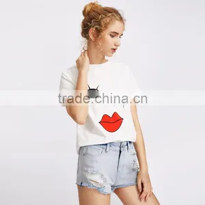 Wink Digital Printing Cute t Shirt Wholesale Cotton Clothes for Women thumbnail-3