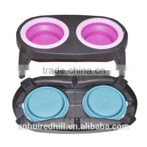 R1958H Wholesale Portable Dog Food Bowls Foldable Silicone Pet Bowl thumbnail-3