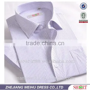 Stripe Mens Regular Fit High End Custom Casual Short Sleeve Shirt thumbnail-1