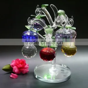 High Quality Faceted Crystal Apple Tree With Wedding Decration Gift thumbnail-4