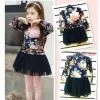 CUTE Kids Girls Navy Blue Long-sleeves Dress For 18M - 6Y Toddlers Clothes thumbnail-1
