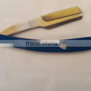 Professional Barbers Shaving Razors With Blue Handle Stainless Steel thumbnail-1
