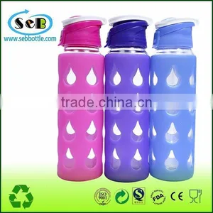 Wholesale Cheap Custom Color Empty Sports Glass Water Bottle thumbnail-2