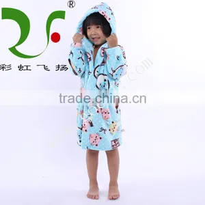 Cartoon Animals Hooded Bath Robe for Kids thumbnail-1