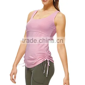 86% Nylon 14% Spandex Custom Wholesale Fitness Clothing Women Tank Top thumbnail-1