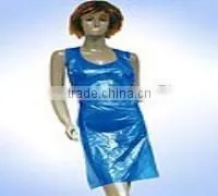 Disposable Embossed PE Green/blue Apron thumbnail-1