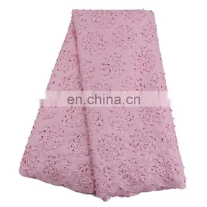 High Quality 100% Cotton Polish Lace Fabric African Embroidery Lace Fabric No.LP41200129 thumbnail-4