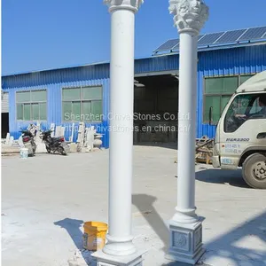 Hollow /Solid Pillars Marble Column Corinthian Capital Column thumbnail-2