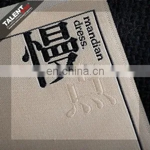 Custom 3D Cubic Hot Stamping Sculpture Brand Logo Woven Label for Garment thumbnail-2