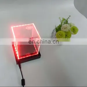 Custom Acrylic Clear Plexiglass Led Display Box With LED Light thumbnail-1
