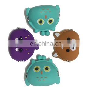 Customized Women Gentle Cartoon Piggy Coin Bank Case Metal Clip Silicone Wallet Purse thumbnail-5