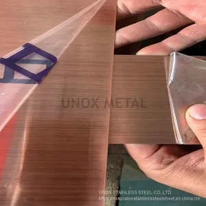304L Antique Copper Hairline Stainless Steel Plate-MT-02 Metal Sheet Profile Trim Edge Fabrication thumbnail-1