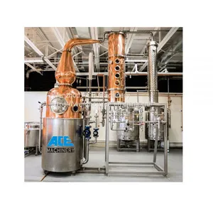 Red Copper Alcohol Reflux Distillation Equipment Flask Column Distiller thumbnail-1