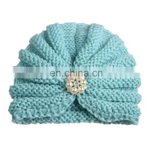 Knitted Winter Baby Hat for Girls Candy Color Bonnet Enfan Baby Beanie Turban Hats Newborn Baby Cap for Boys Accessories thumbnail-5