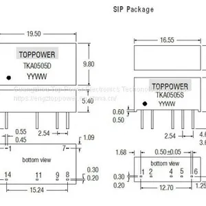 1W 3KV Isolated Miniature Dual Output DC/DC Converters thumbnail-4