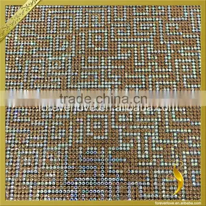 China Iron On Crystal Sheet Rhinestone Mesh Hot Fix FRM-187 thumbnail-2