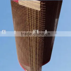 Systems 1*1/2*2/4*4/10*10 Hole Teflon Mesh Belt for Conveyor Belt Brown With Bull Nose Joint High Temperature Made in China thumbnail-1